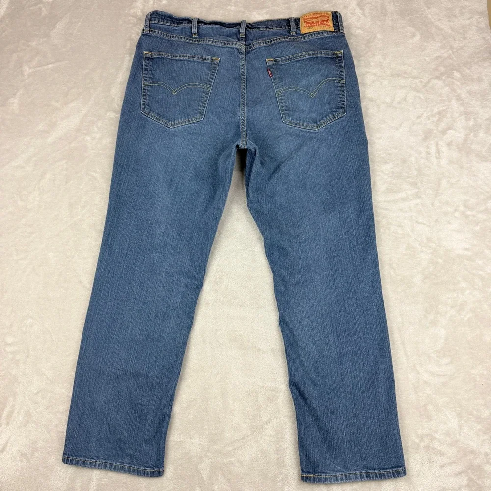 Levi's 541 Jeans Mens 38x30 Blue Athletic Taper Stretch Denim Faded Preppy